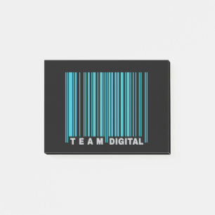 Teamets digitala streckkod för nerver post-it block
