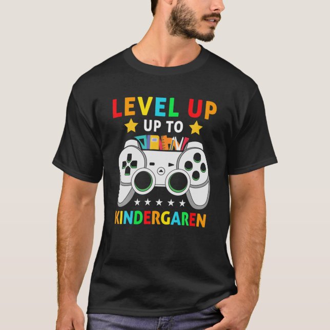 Teamets Kindergarten Level Up Video Game Kinder Ga T Shirt (Framsida)