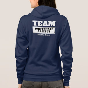 Teamets vita personlig eller grupps t-shirt