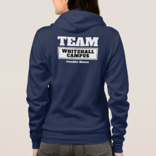Teamets vita personlig eller grupps t-shirt