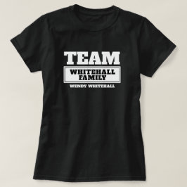 Teamets vita personlig eller grupps t-shirt
