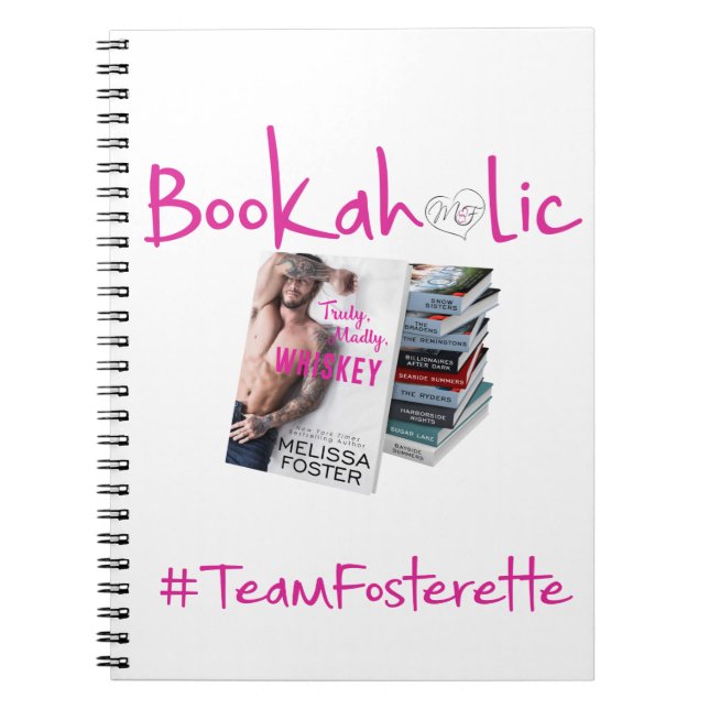 #TeamFosteretteBookaholic anteckningsbok Med Spiral (Framsidan)