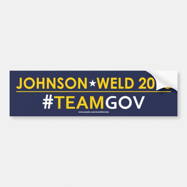 #TEAMGOV för Johnson/svetsningsen som tror på Bildekal (Framsidan)