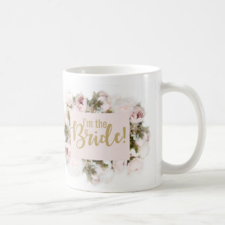 Teamgrupp Bride - Bride mugg - matchande ro-blommi