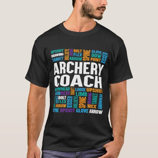 Teaminstruktör för Archery Coach Point Player T Shirt (Framsida)