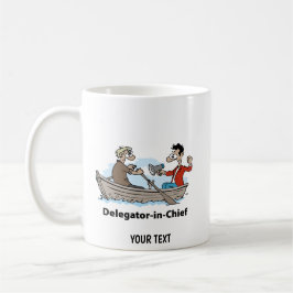 Teamledare Serietecknad Man Kaffemugg