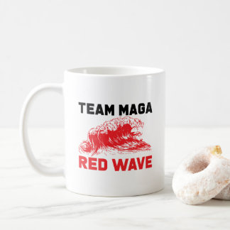 Teammaga Red wave-kaffe mugg