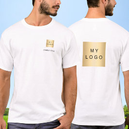 Teammedlem namn logotyp företag t shirt