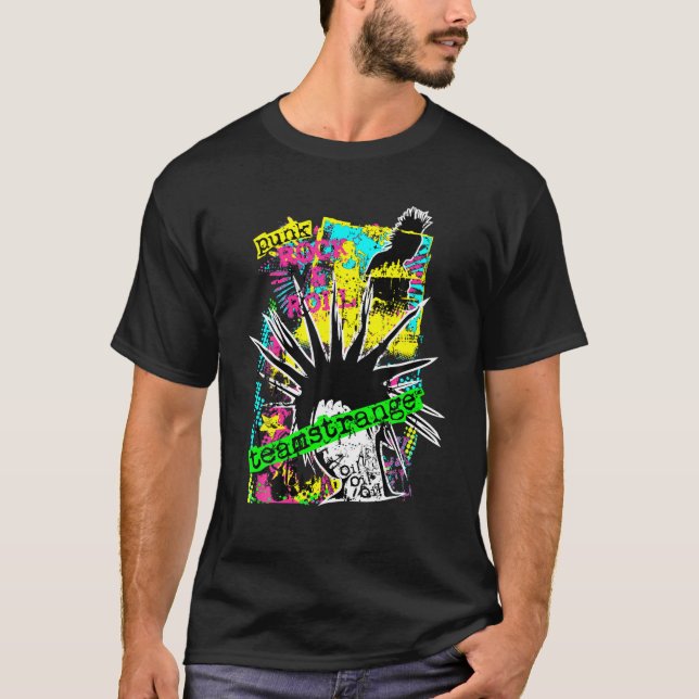 Teamodd Punk Sten Roll Oi Rocking Stil T Shir Shirt (Framsida)