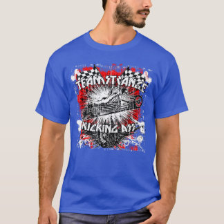 Teamstrange Punk Rock Racer Skelett Klippdesign T Shirt