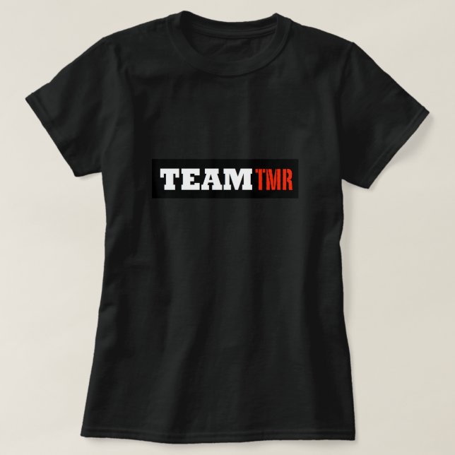 TeamTMR kvinna T-tröja som är tillgänglig till 3X Tee (Design framsida)