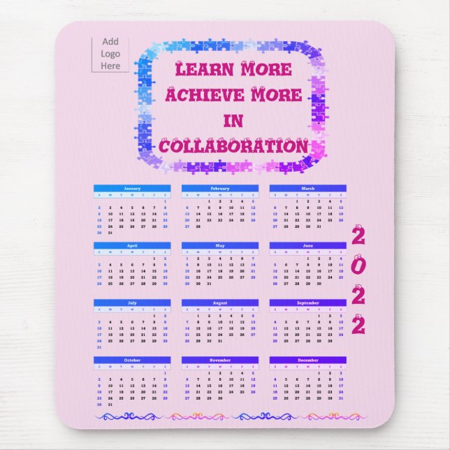 Teamwork 2022 Rosa Mouse Pad Musmatta (Framsidan)