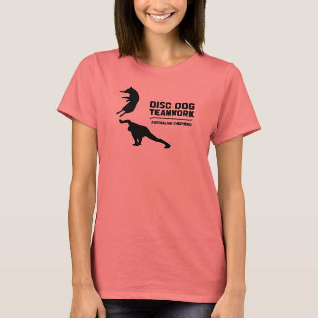 Teamwork Australian shepherd T-Shirt (Framsida)