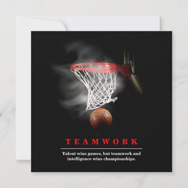 Teamwork Basketboll Motivationsinspirerande  (Framsida)