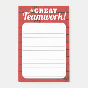 Teamwork för stjärna för post-it block