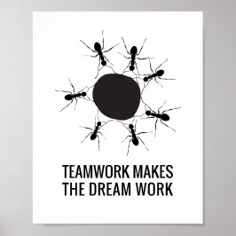 Teamwork Gör att Dream Work Poster