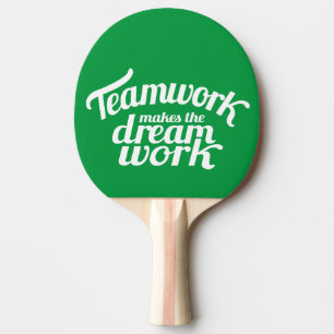Teamwork gör att grönten av drömarbete blir grafik pingisracket