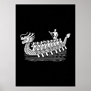 Teamwork gör att strömmen fungerar, Dragon Boat Tä Poster