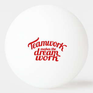 Teamwork gör det dröm- arbetet grafisk röd slog pingisboll