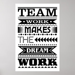 Teamwork gör det dröm- arbetet poster