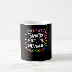 Teamwork gör Dreamwork Motivational Sports Kaffemugg