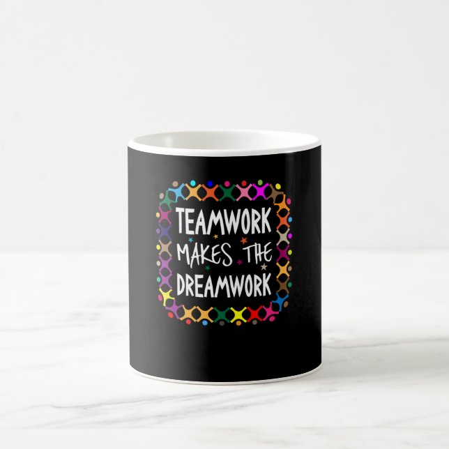 Teamwork gör Dreamwork Motivational Sports Kaffemugg (Center)