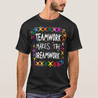 Teamwork gör Dreamwork Motivational Sports Q T Shirt