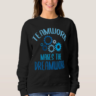 Teamwork gör Dreamwork Motivational Sports Q T Shirt