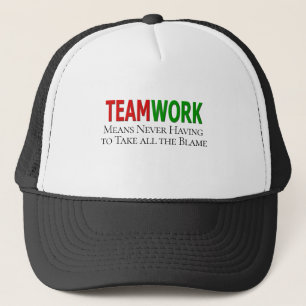Teamwork Humor Truckerkeps