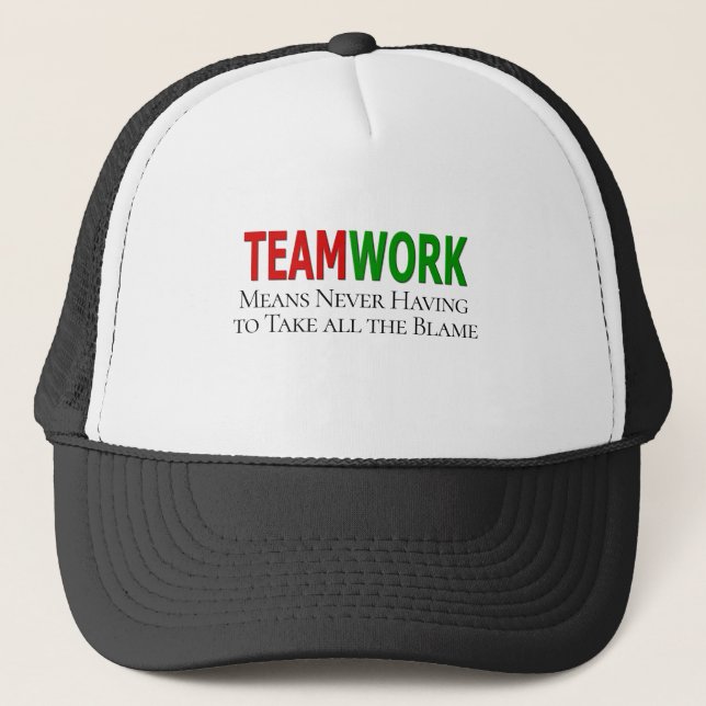 Teamwork Humor Truckerkeps (Framsida)