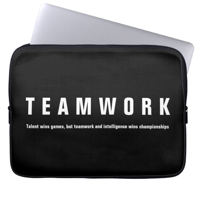 Teamwork inspirational Quote Motivation Laptop Fodral (Framsidan)