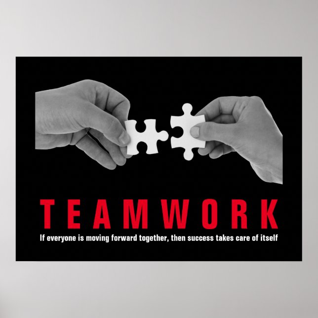 Teamwork inspirational Quote Motivation Poster (Framsidan)