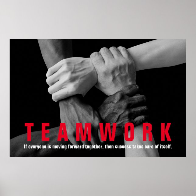 Teamwork inspirational Quote Motivation Poster (Framsidan)