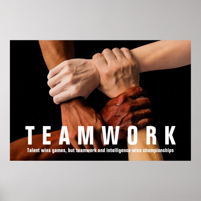 Teamwork inspirational Quote Motivation Poster (Framsidan)