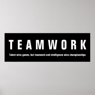 Teamwork inspirational Quote Motivation Poster