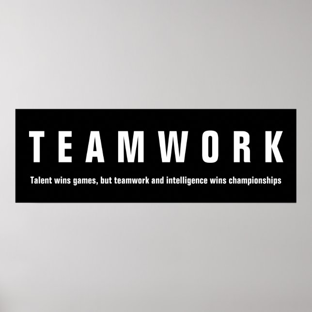 Teamwork inspirational Quote Motivation Poster (Framsidan)