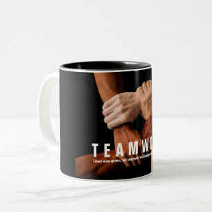 Teamwork inspirational Quote Motivation Två-Tonad Mugg