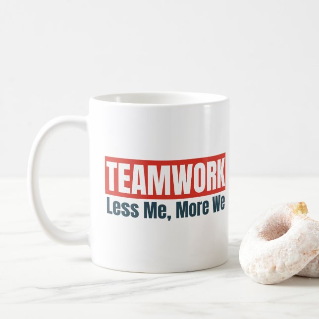 Teamwork inspirational Quote staff Corporate Gift Kaffemugg (Med munk)