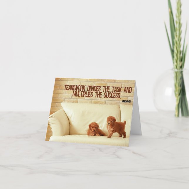 Teamwork - inspirationskort för Hälsning Kort (Framsida)
