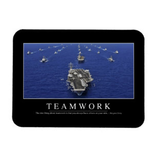 Teamwork: Inspirera citationstecken Magnet