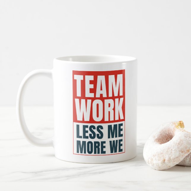 Teamwork Inspirerande Citat Personal Kontorspresen Kaffemugg (Med munk)