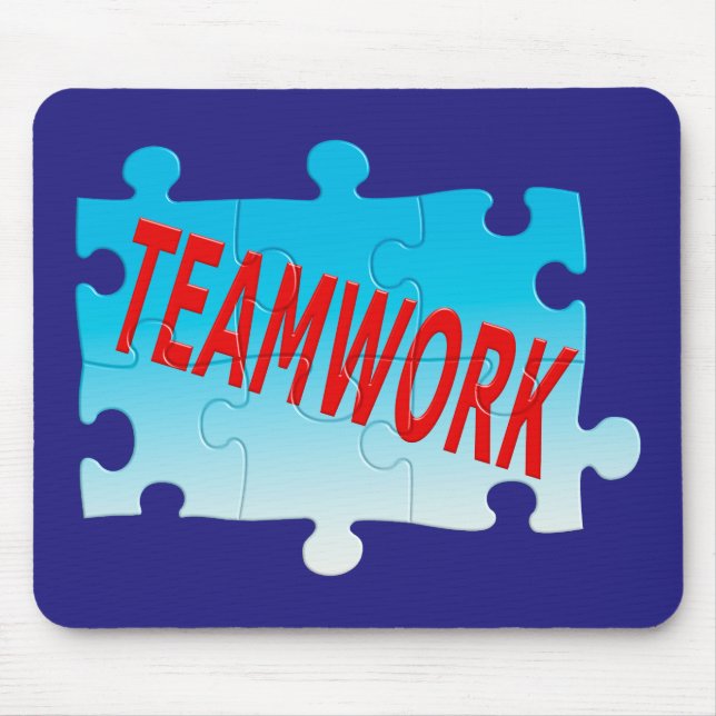 Teamwork Jigszle Puzzle Mouse Pad Musmatta (Framsidan)