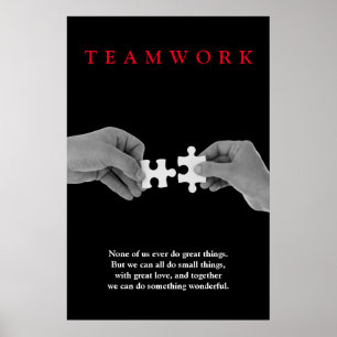 Teamwork Motivational Inspirational Händer Poster