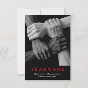 Teamwork Motivational Inspirational Quote Händer