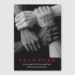 Teamwork Motivational Inspirational Quote Händer