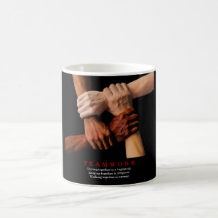 Teamwork Motivational inspirational Quote Kaffemugg