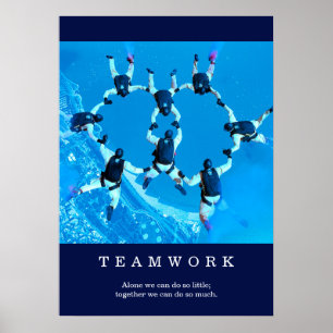 Teamwork Motivational inspirational Quote Poster