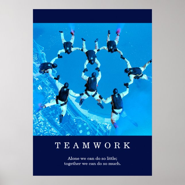 Teamwork Motivational inspirational Quote Poster (Framsidan)