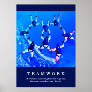 Teamwork Motivational inspirational Quote Poster