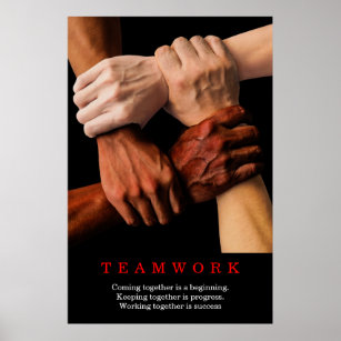 Teamwork Motivational inspirational Quote Poster